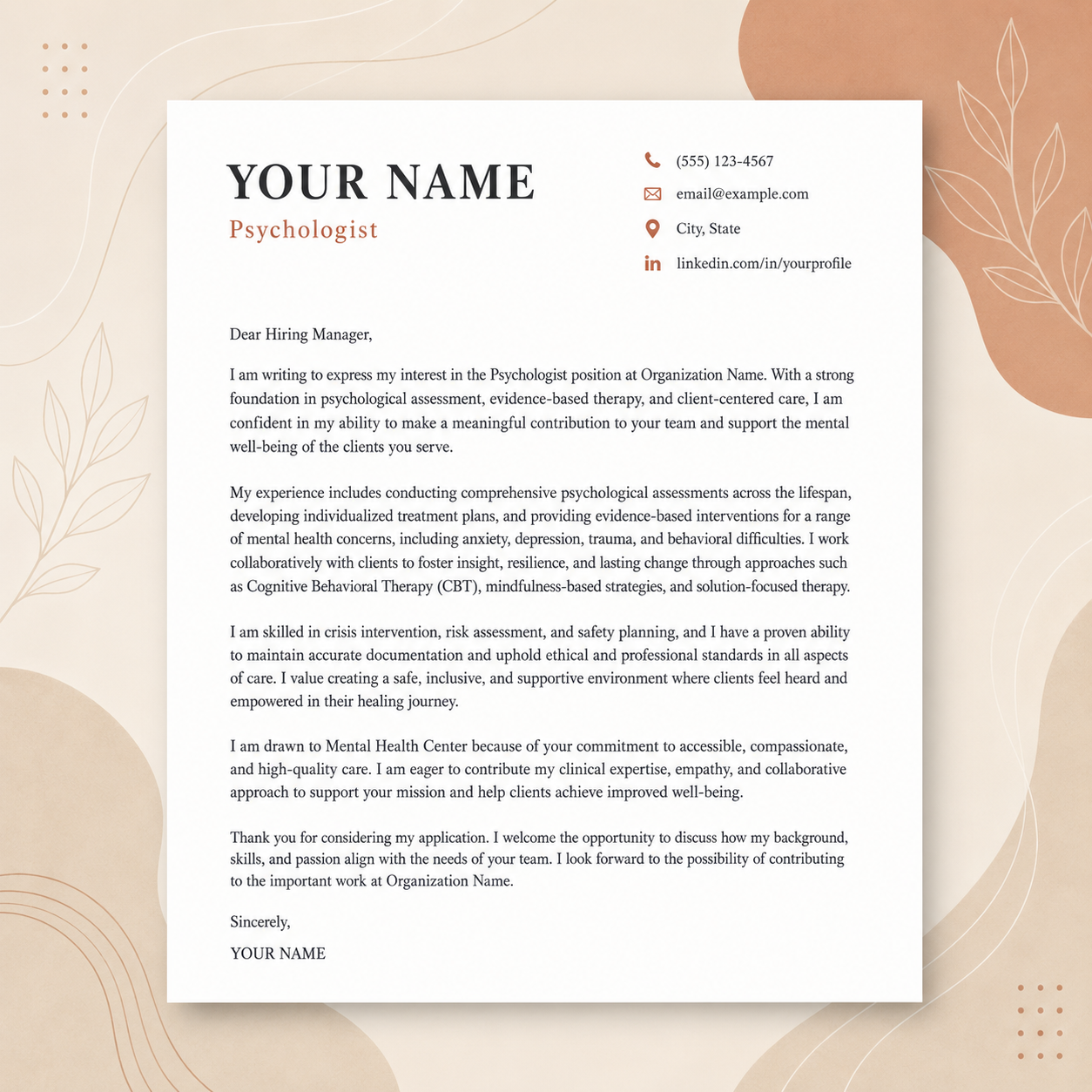 Cover Letter